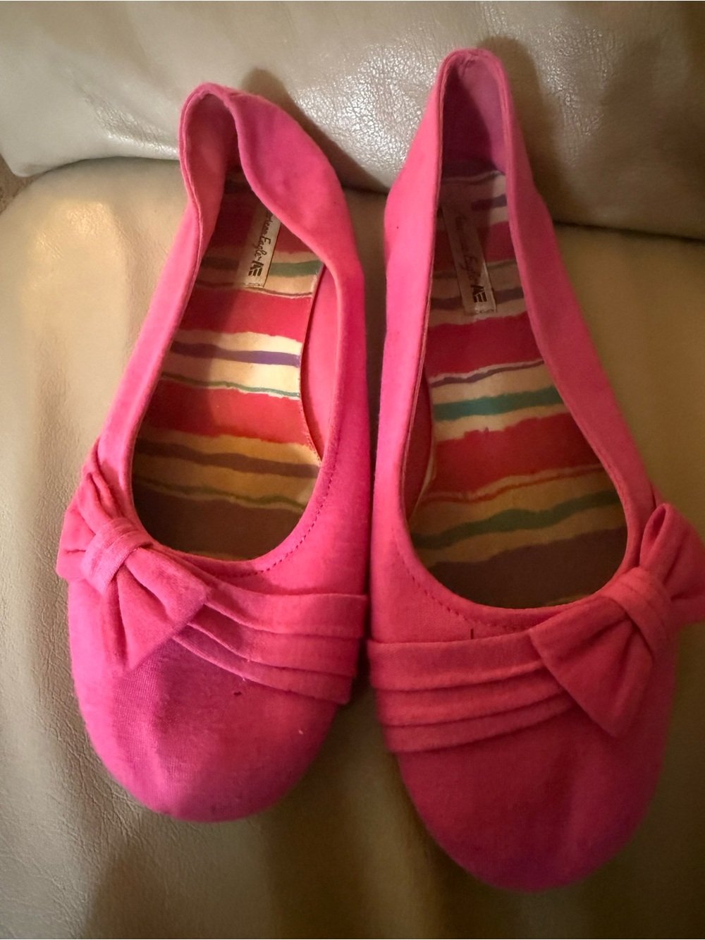 American Eagle Outfitters Pink Bow Ballet Flats